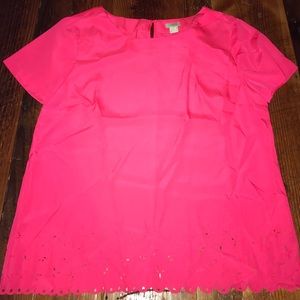 NWT J. Crew pink top embellished bottom size S