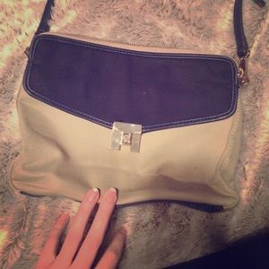 Tommy Hilfiger Navy and Tan crossbody