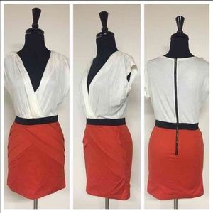 Plunging neckline dress