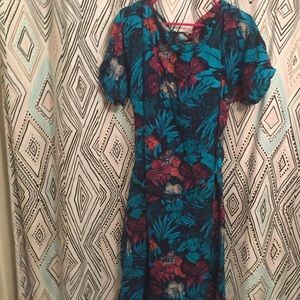 Ann Taylor Loft Tropics Linen Dress