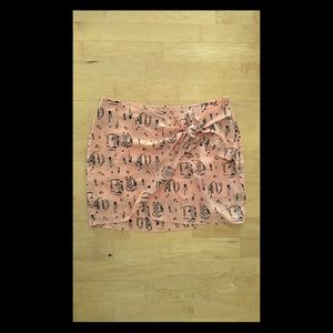 Tribal mini skirt with tie