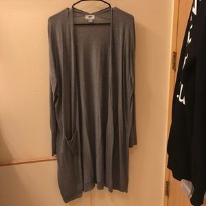 Old navy long grey cardigan