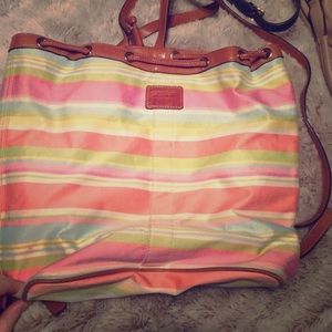 Multicolored Coach backpack