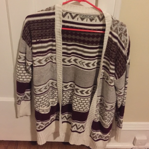 Printed sweater cardigan - Picture 1 of 4