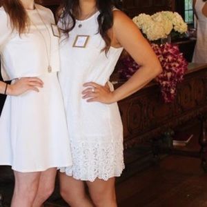 Francesca's Collections White Lace Dress - M