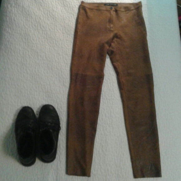 Suede jeggings