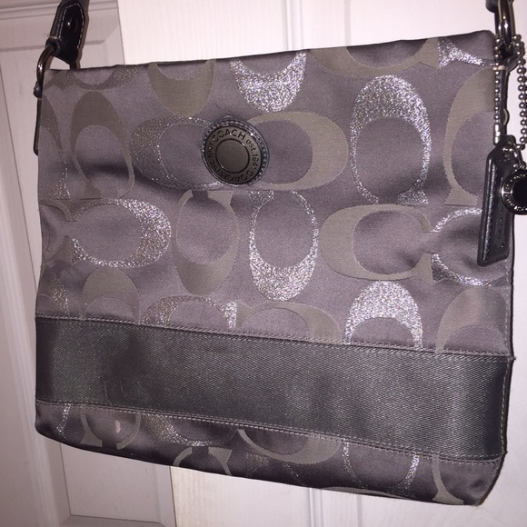 Coach Gray and Silver Crossbody - Picture 2 of 4