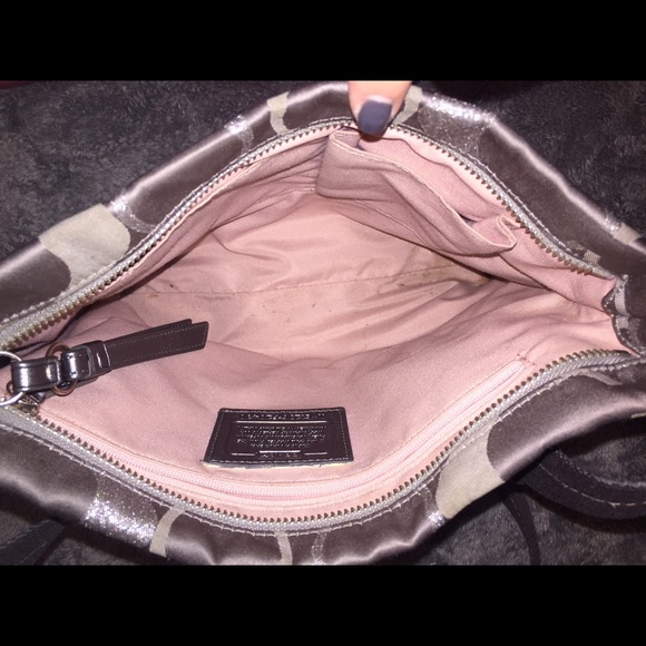 Coach Gray and Silver Crossbody - Picture 4 of 4