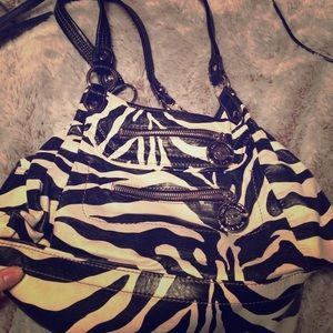 Kathy Van Zeeland zebra print purse