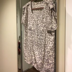 LOFT gathered short sleeve shirt