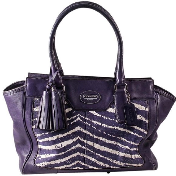 Coach Handbags - Authentic Coach Legacy Zebra Print Shoulder Bag