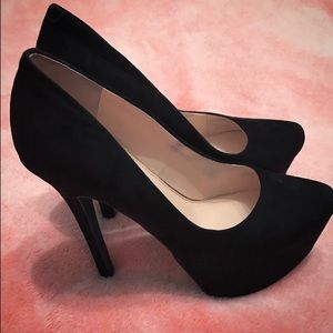 JESSICA SIMPSON, SIZE 7, BLACK SUEDE