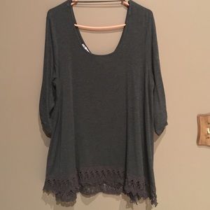 Plus Size Maurice's Grey Blouse ✨