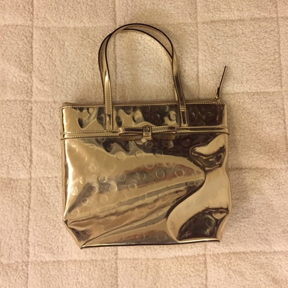 Kate Spade Jeralyn metallic mirror gold with bow