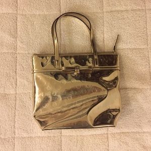 Kate Spade Jeralyn metallic mirror gold with bow