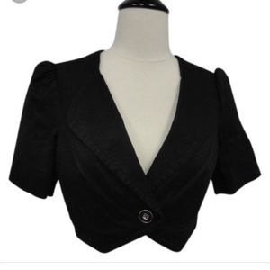 Anthropologie black crop jacket