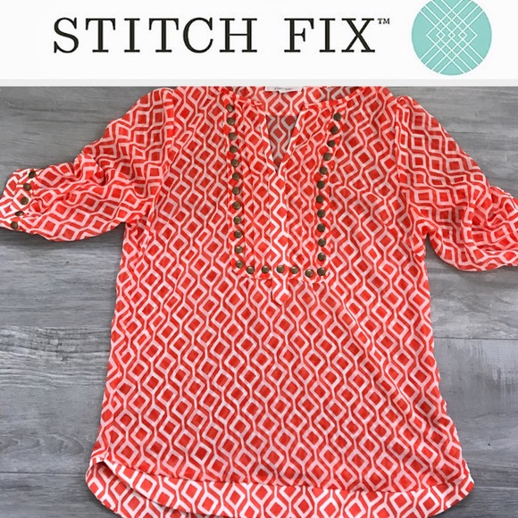 Stitch fix patterned blouse