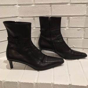 Black Leather Gucci Boots
