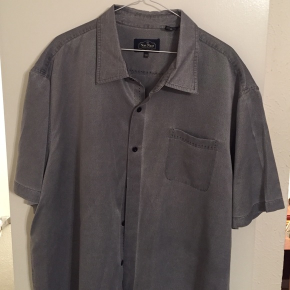 Nat Nast 2XL gray button down