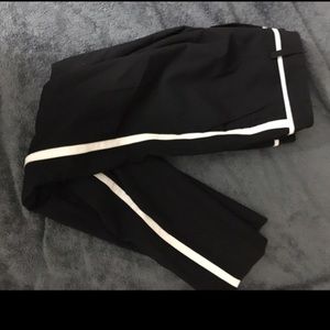 Straight legged dress pants with stripe