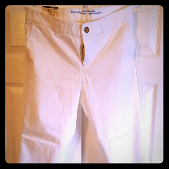 Gap White Girlfriend Khaki pants size 8R NWT