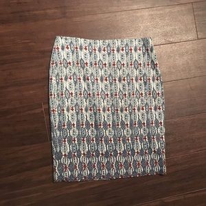Loft 4 patterned pencil skirt