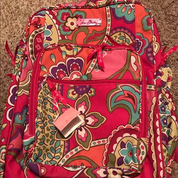 Vera Bradley light up Large Backpack pink Swirl