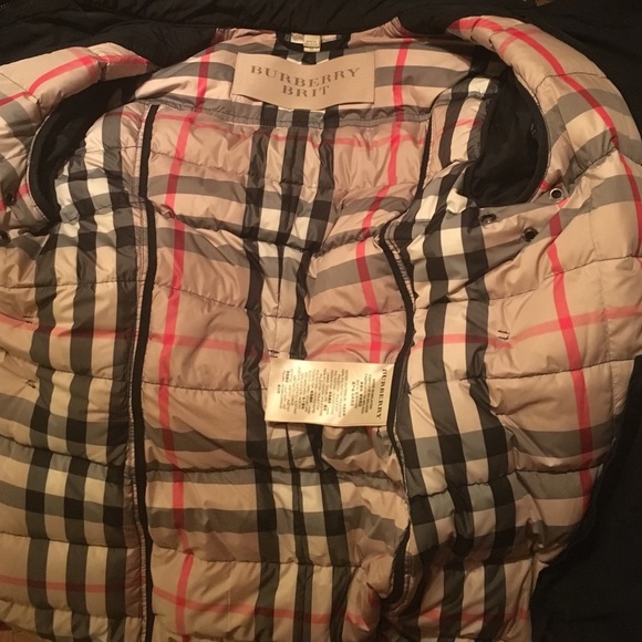 Burberry Double Breasted Down Coat with Fur Hood - Picture 3 of 5