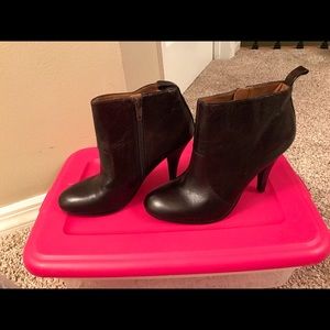 Nine West Size 6 Brown Leather Booty Boots