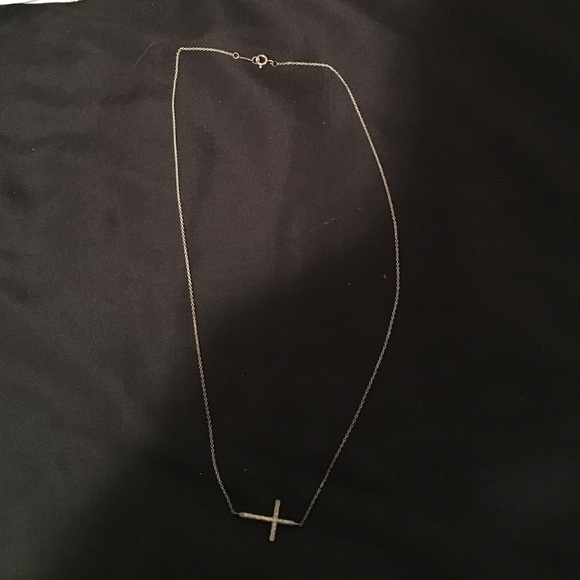 Silver Tiffany&Co. cross necklace