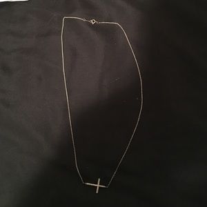 Silver Tiffany&Co. cross necklace