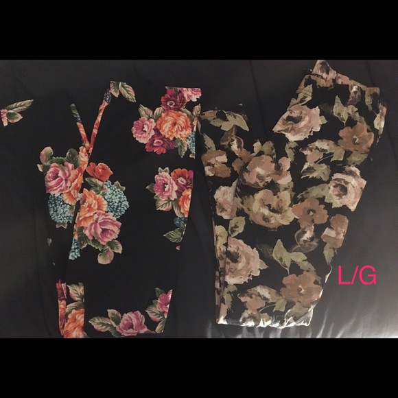 2 pair of Floral leggings