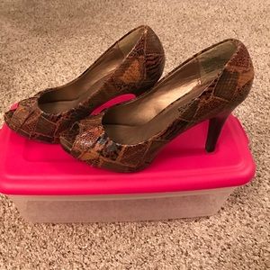 Peep Toe Heels Size 6.5