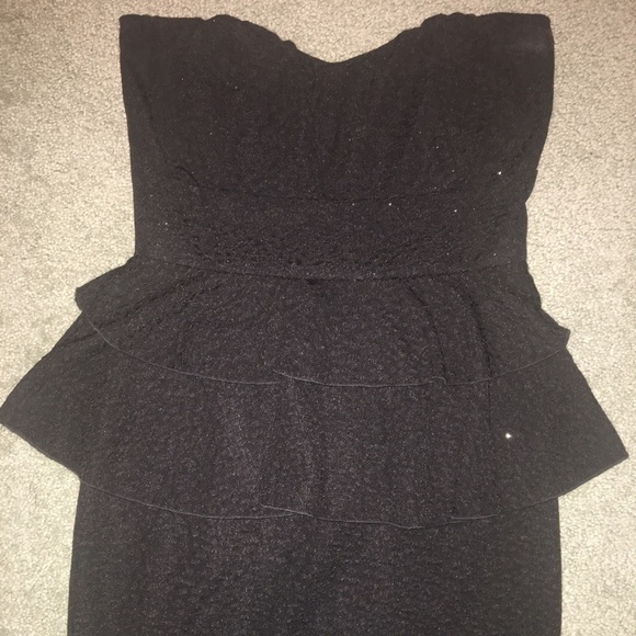 Black peplum dress