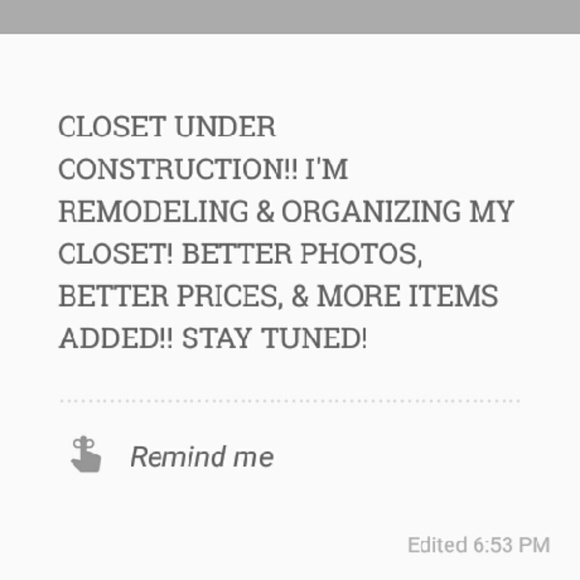 CLOSET UNDER CONSTRUCTION