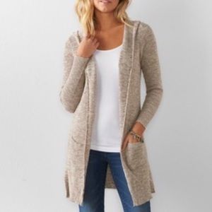 Cozy long hooded sweater