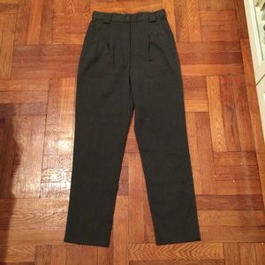 American Apparel Grey High-Waist Pleated Pants