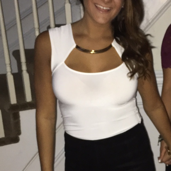 White tight shirt