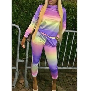 Leisure Scoop Neck 2 Piece Pants Set