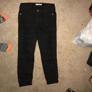 Abercrombie Black Boyfriend Ripped Jeans