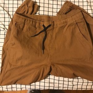 Khaki jogger pants size L