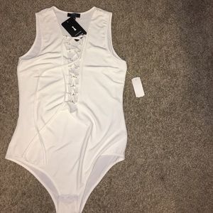 White lace bodysuit