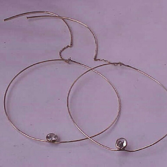 Estate Vintage 14k gold 1.30ct  cz earrings