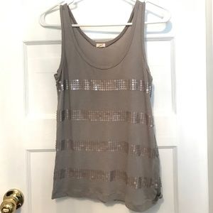 J. Crew Sequin-Stripe Tissue Tank