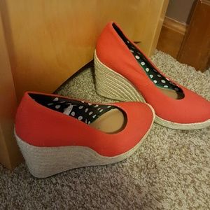 Orange Merona Wedges