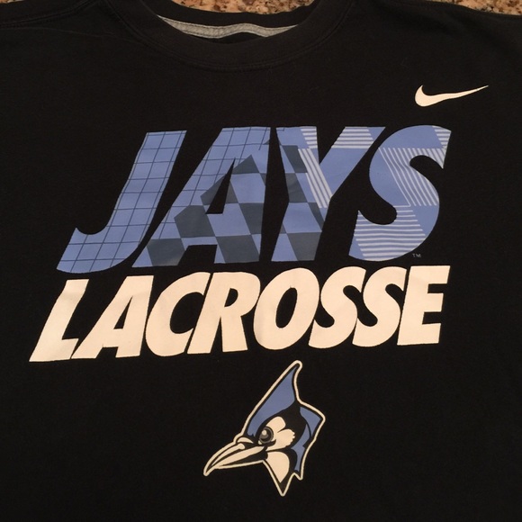 Black Nike Johns Hopkins Lacrosse T-Shirt