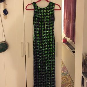 Emerald Green sequence maxi gown/dress!