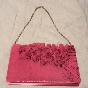 Banana Republic Monogram Pink Evening Purse