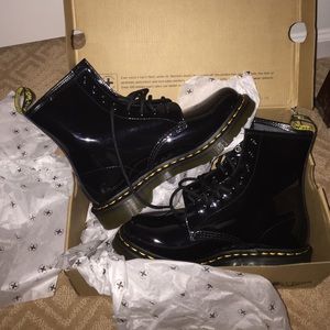 Women's Dr. Martens Patent Black Army Combat Boot