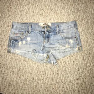 Light blue Hollister jean shorts